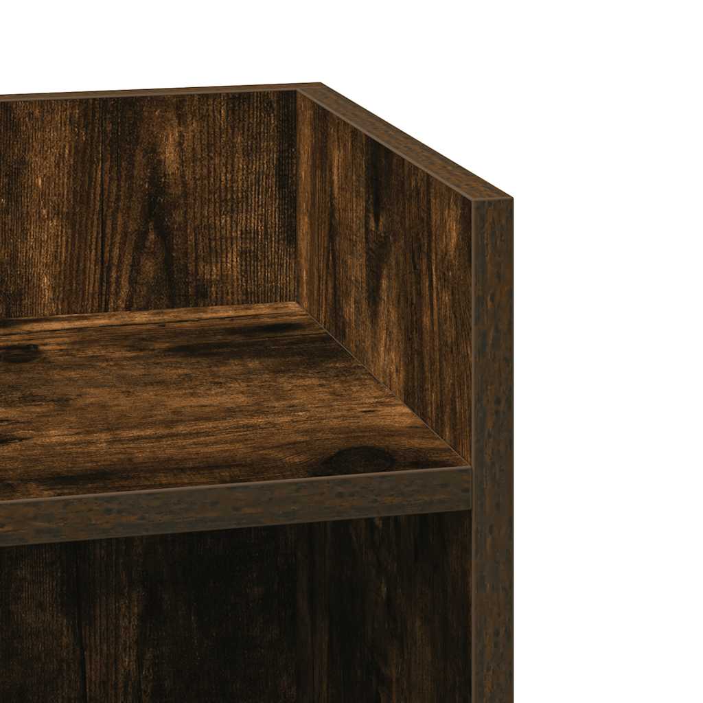 Side Tables 2 pcs with Shelf Smoked Oak 25.5x27x60 cm