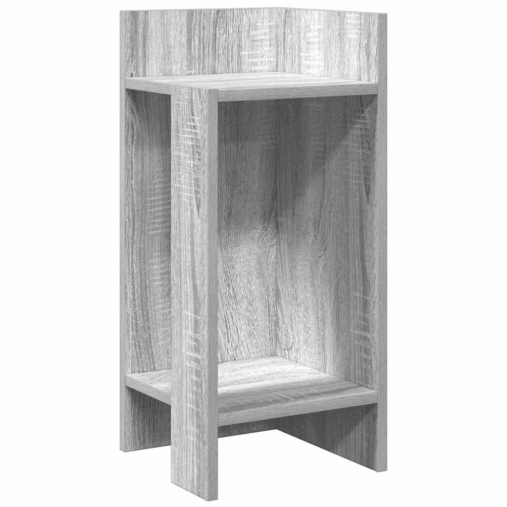 Side Table with Shelf Grey Sonoma 25.5x27x60 cm