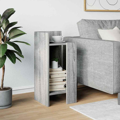 Side Table with Shelf Grey Sonoma 25.5x27x60 cm