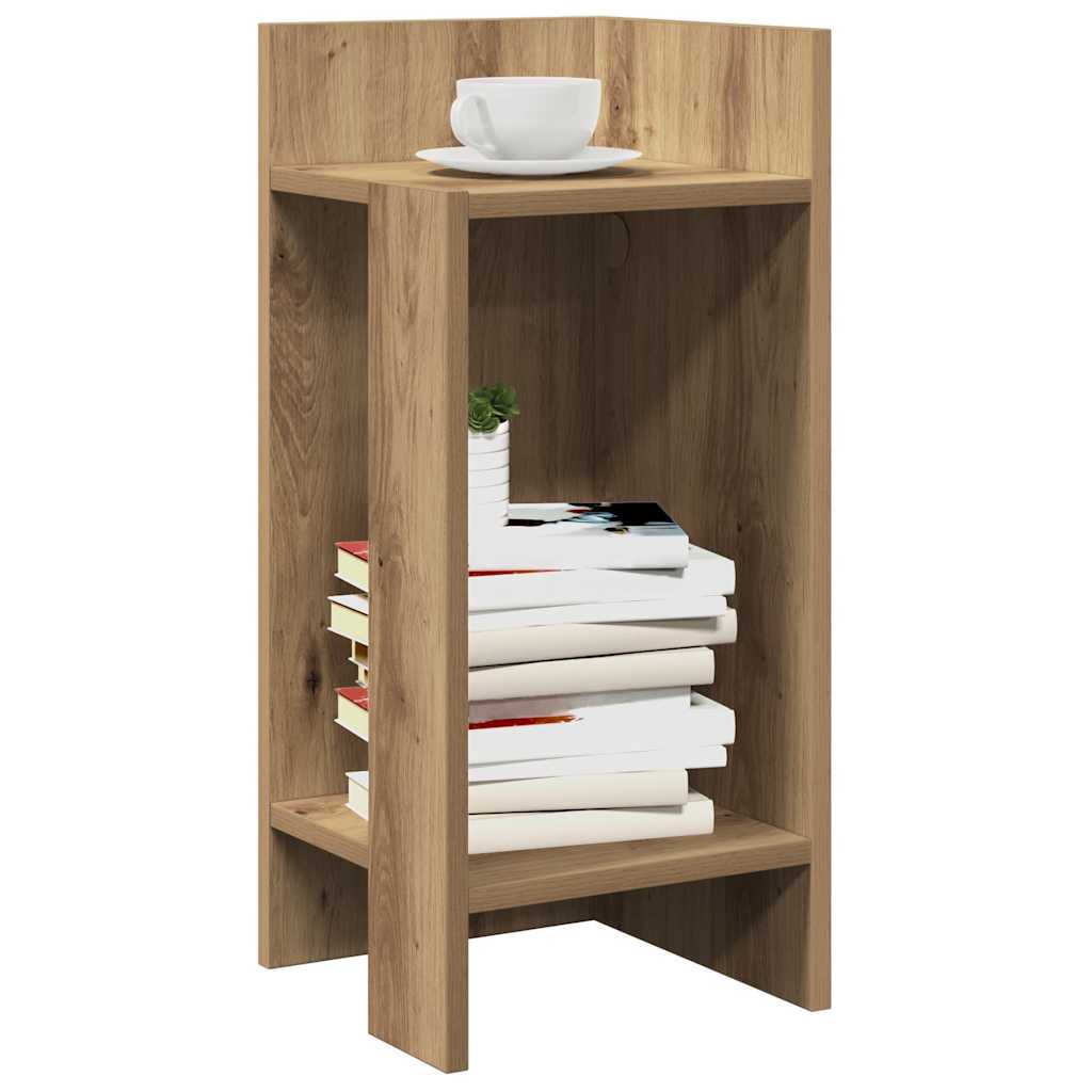 Side Table with Shelf Artisan Oak 25.5x27x60 cm