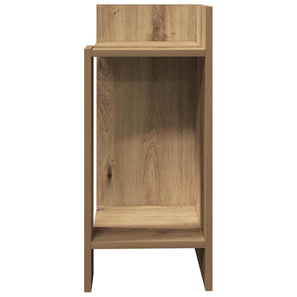 Side Tables 2 pcs with Shelf Artisan Oak 25.5x27x60 cm