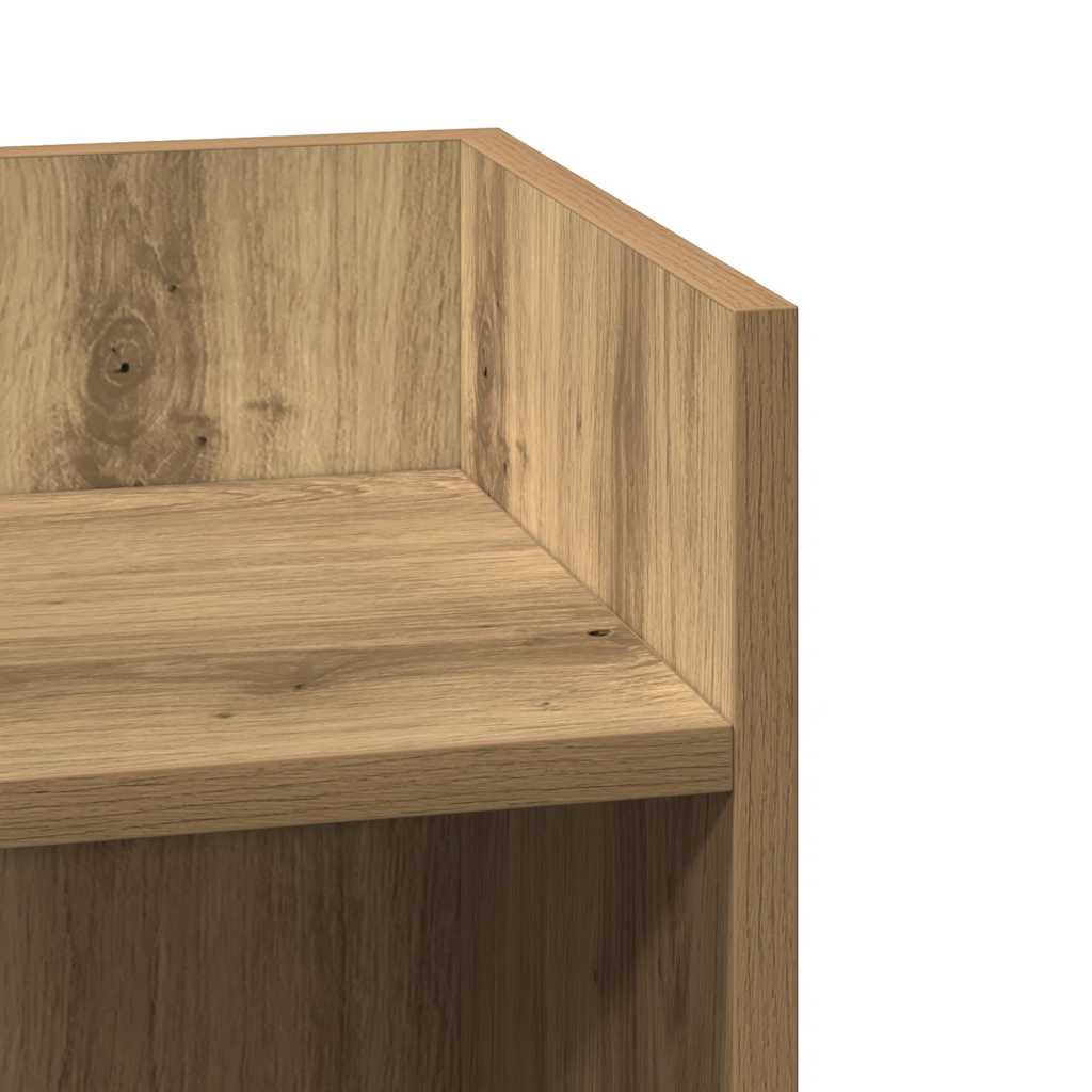 Side Tables 2 pcs with Shelf Artisan Oak 25.5x27x60 cm