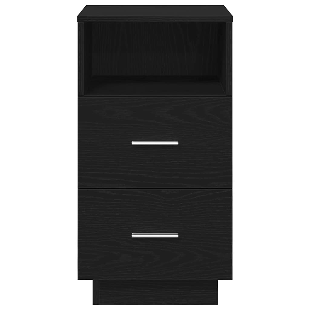 Bedside Cabinet with 2 Drawers Black 36x36x68 cm