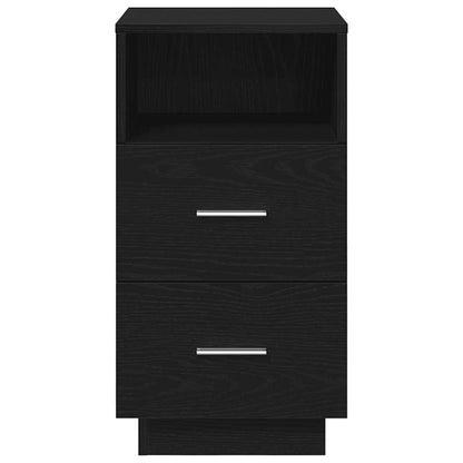 Bedside Cabinets 2 pcs with 2 Drawers Black 36x36x68 cm