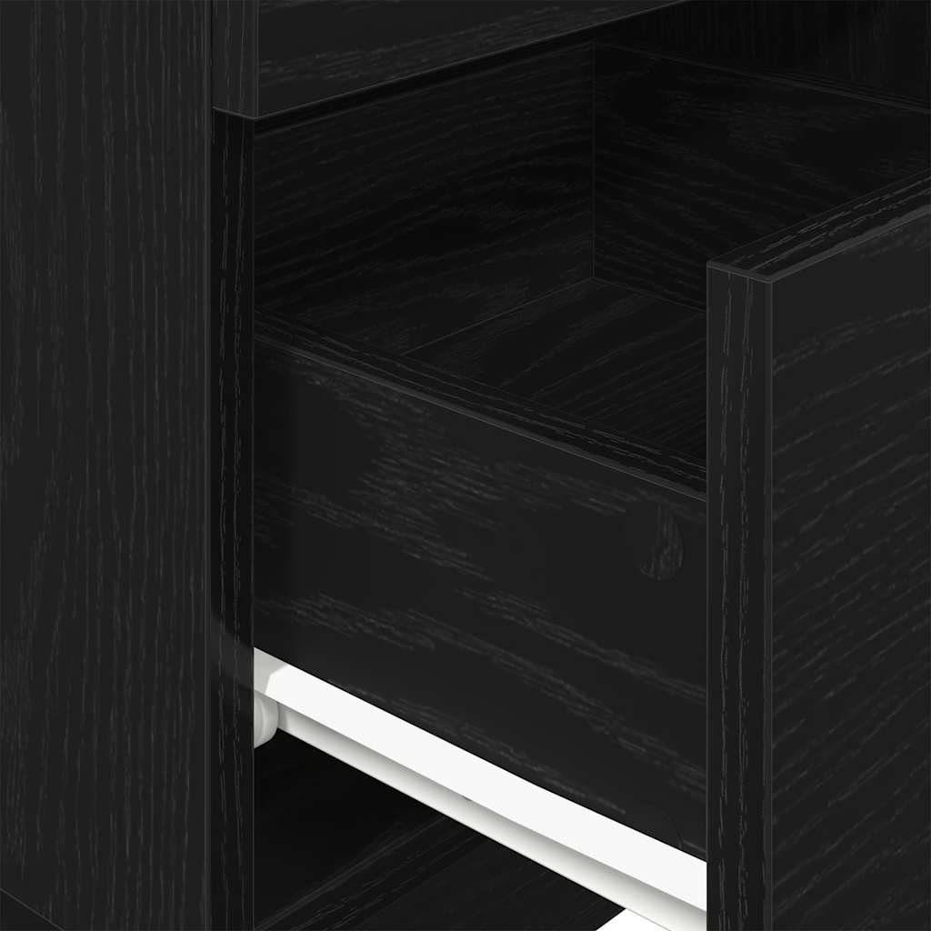 Bedside Cabinets 2 pcs with 2 Drawers Black 36x36x68 cm