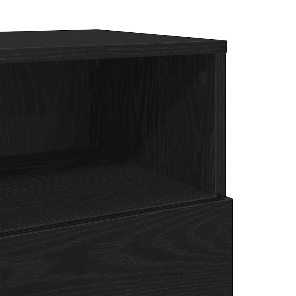 Bedside Cabinets 2 pcs with 2 Drawers Black 36x36x68 cm