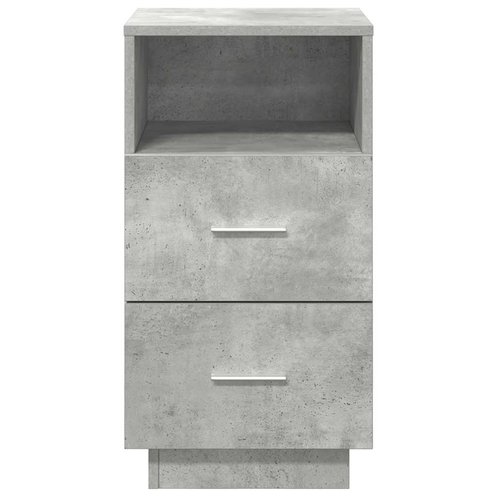 Bedside Cabinets 2 pcs with 2 Drawers Concrete Grey 36x36x68 cm