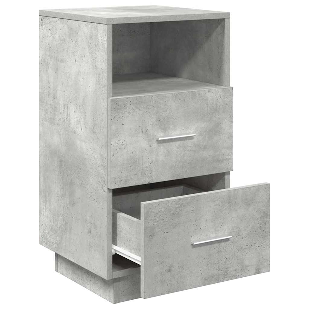 Bedside Cabinets 2 pcs with 2 Drawers Concrete Grey 36x36x68 cm