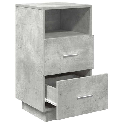 Bedside Cabinets 2 pcs with 2 Drawers Concrete Grey 36x36x68 cm