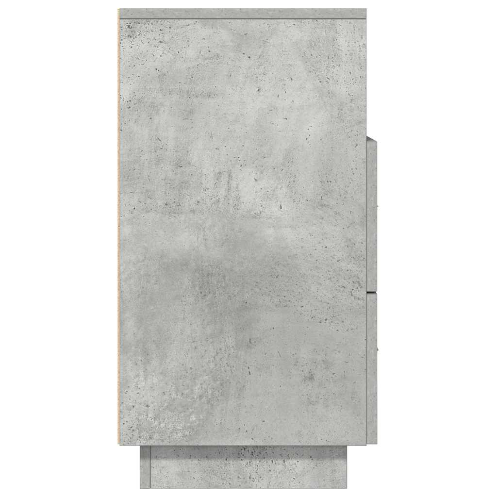 Bedside Cabinets 2 pcs with 2 Drawers Concrete Grey 36x36x68 cm