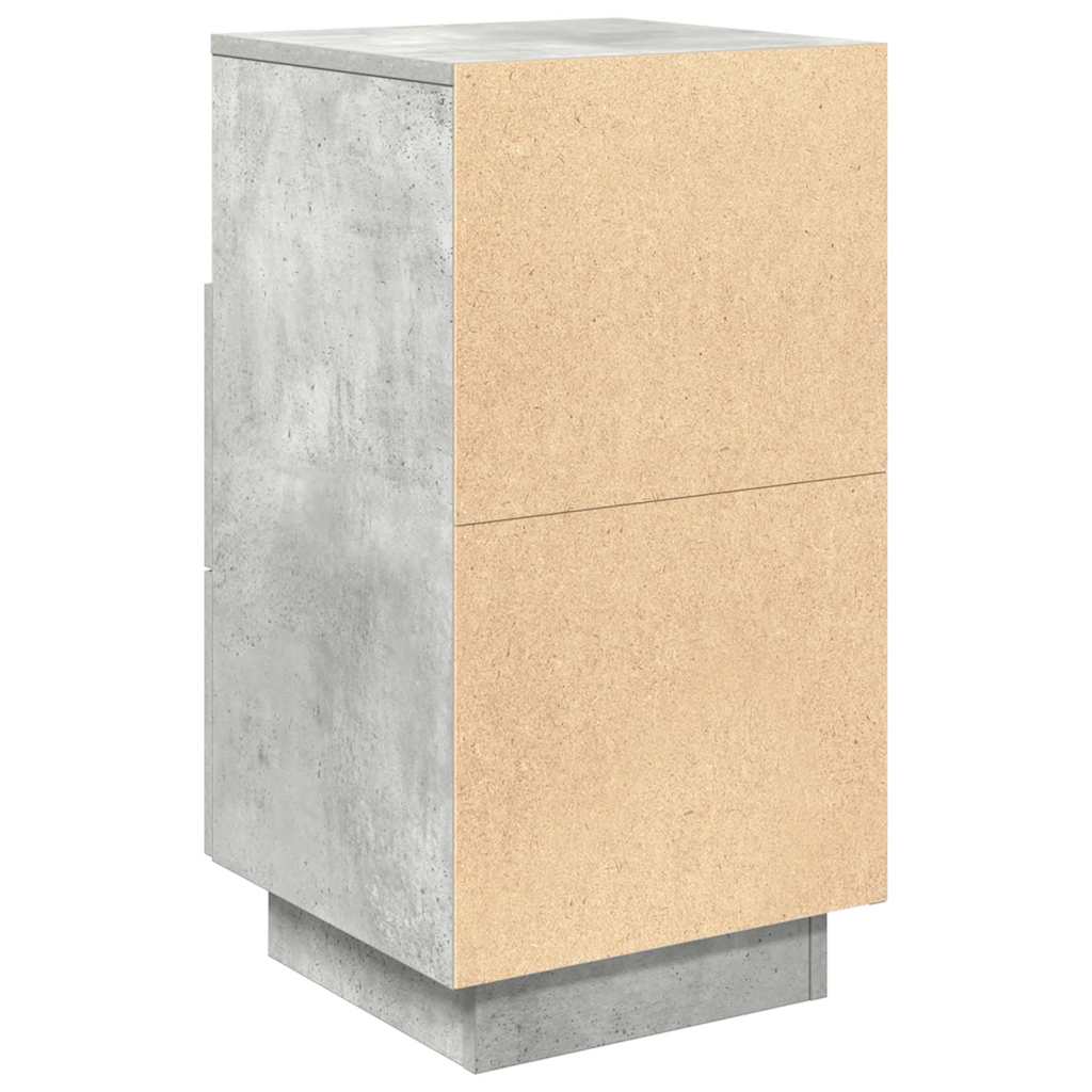 Bedside Cabinets 2 pcs with 2 Drawers Concrete Grey 36x36x68 cm