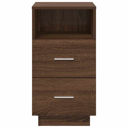 Bedside Cabinets 2 pcs with 2 Drawers Brown Oak 36x36x68 cm