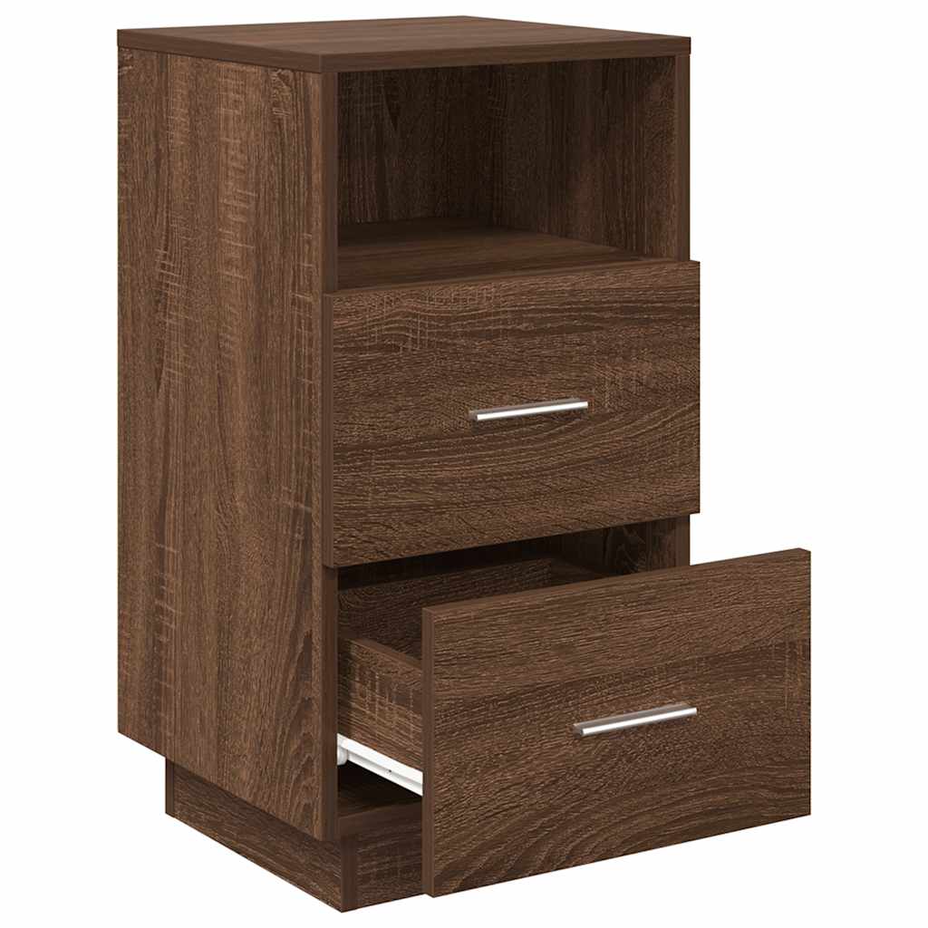 Bedside Cabinets 2 pcs with 2 Drawers Brown Oak 36x36x68 cm