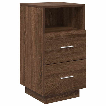 Bedside Cabinets 2 pcs with 2 Drawers Brown Oak 36x36x68 cm