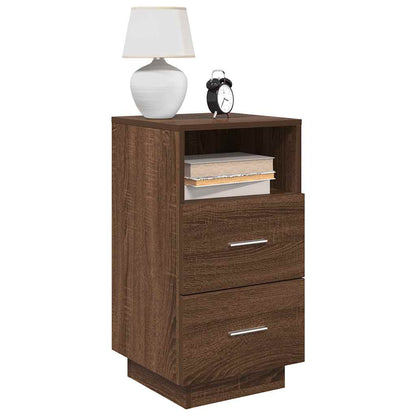 Bedside Cabinets 2 pcs with 2 Drawers Brown Oak 36x36x68 cm