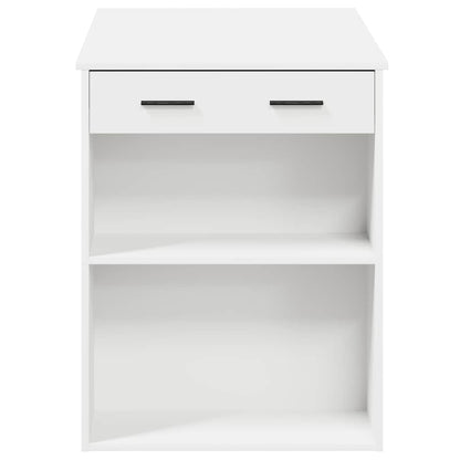 Desk with Drawer and Shelf White 102x62x77.5 cm Engineered Wood