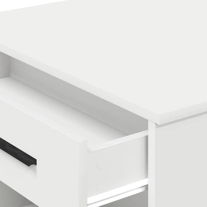 Desk with Drawer and Shelf White 102x62x77.5 cm Engineered Wood