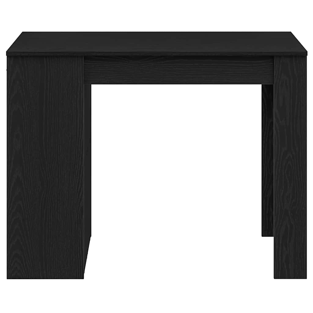 Desk with Drawer and Shelf Black Oak 102x62x77.5 cm Engineered Wood