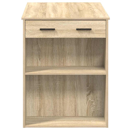 Desk with Drawer and Shelf Sonoma Oak 102x62x77.5 cm Engineered Wood