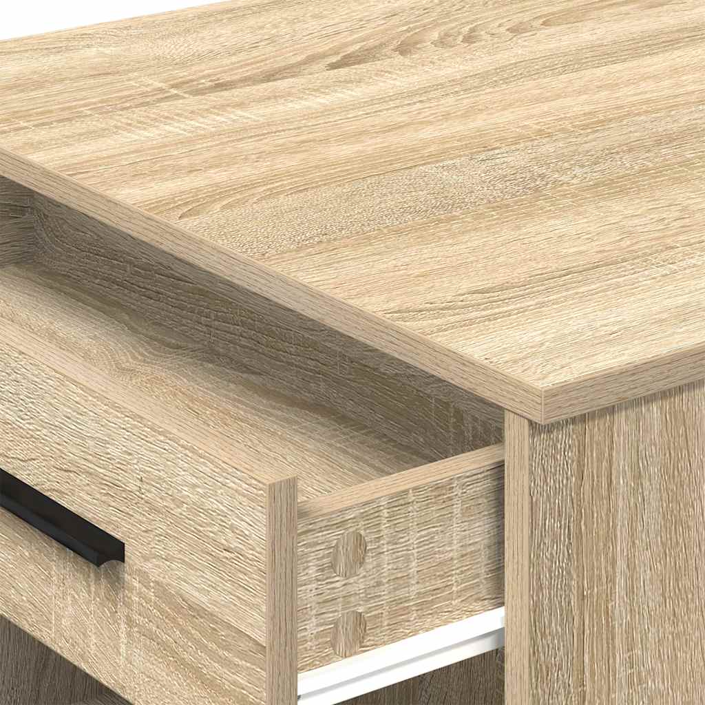 Desk with Drawer and Shelf Sonoma Oak 102x62x77.5 cm Engineered Wood