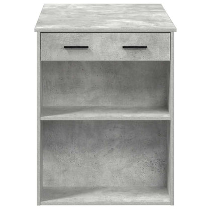 Desk with Drawer and Shelf Concrete Grey 102x62x77.5 cm Engineered Wood