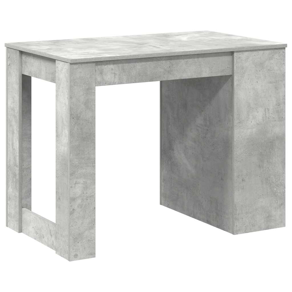 Desk with Drawer and Shelf Concrete Grey 102x62x77.5 cm Engineered Wood