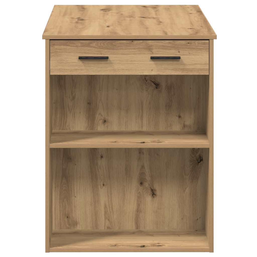 Desk with Drawer and Shelf Artisan Oak 102x62x77.5 cm Engineered Wood