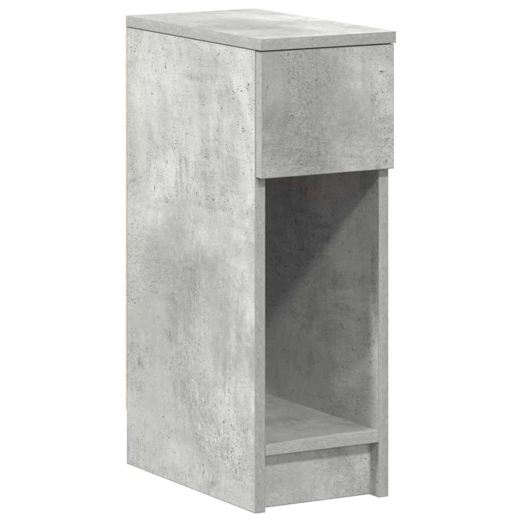 Bedside Cabinet with Drawer Concrete Grey 20x36x60 cm