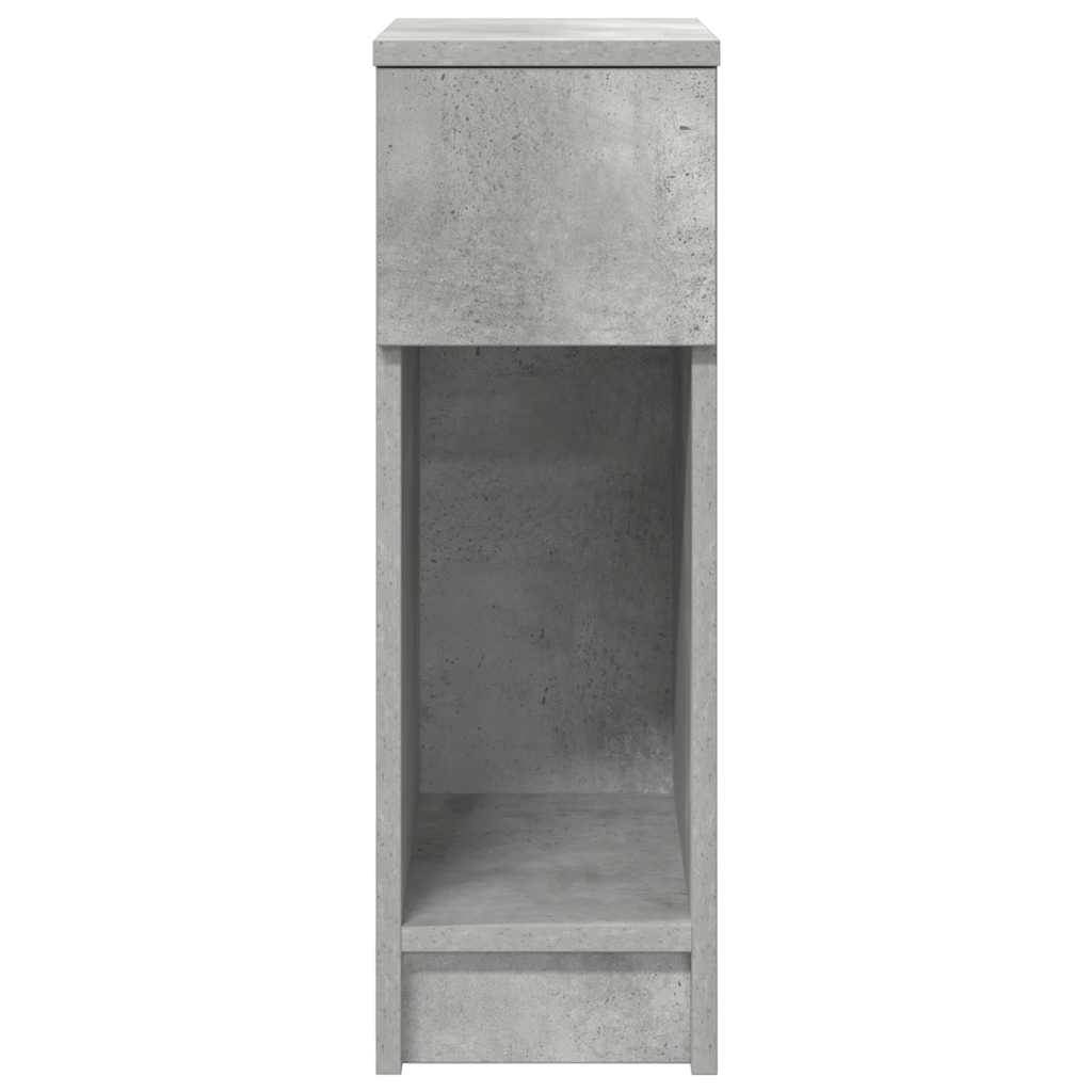 Bedside Cabinet with Drawer Concrete Grey 20x36x60 cm