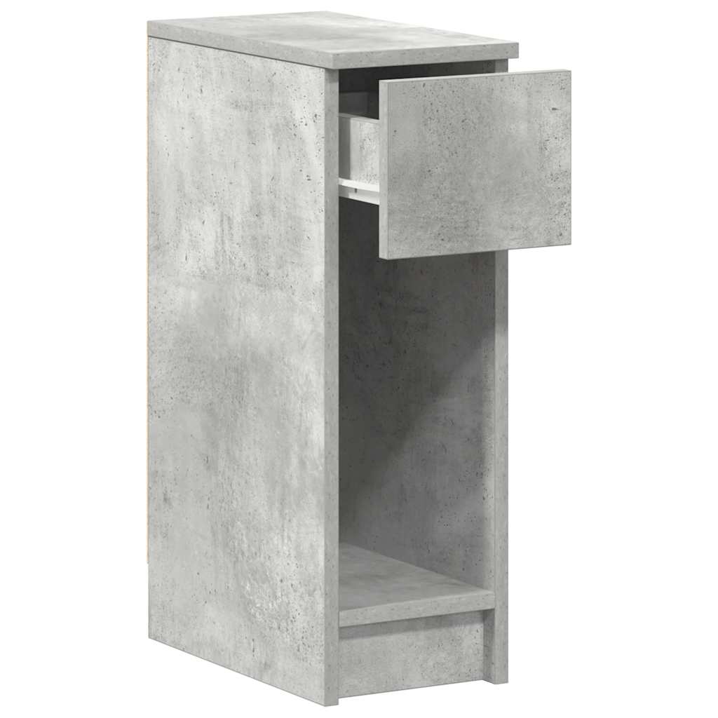 Bedside Cabinet with Drawer Concrete Grey 20x36x60 cm