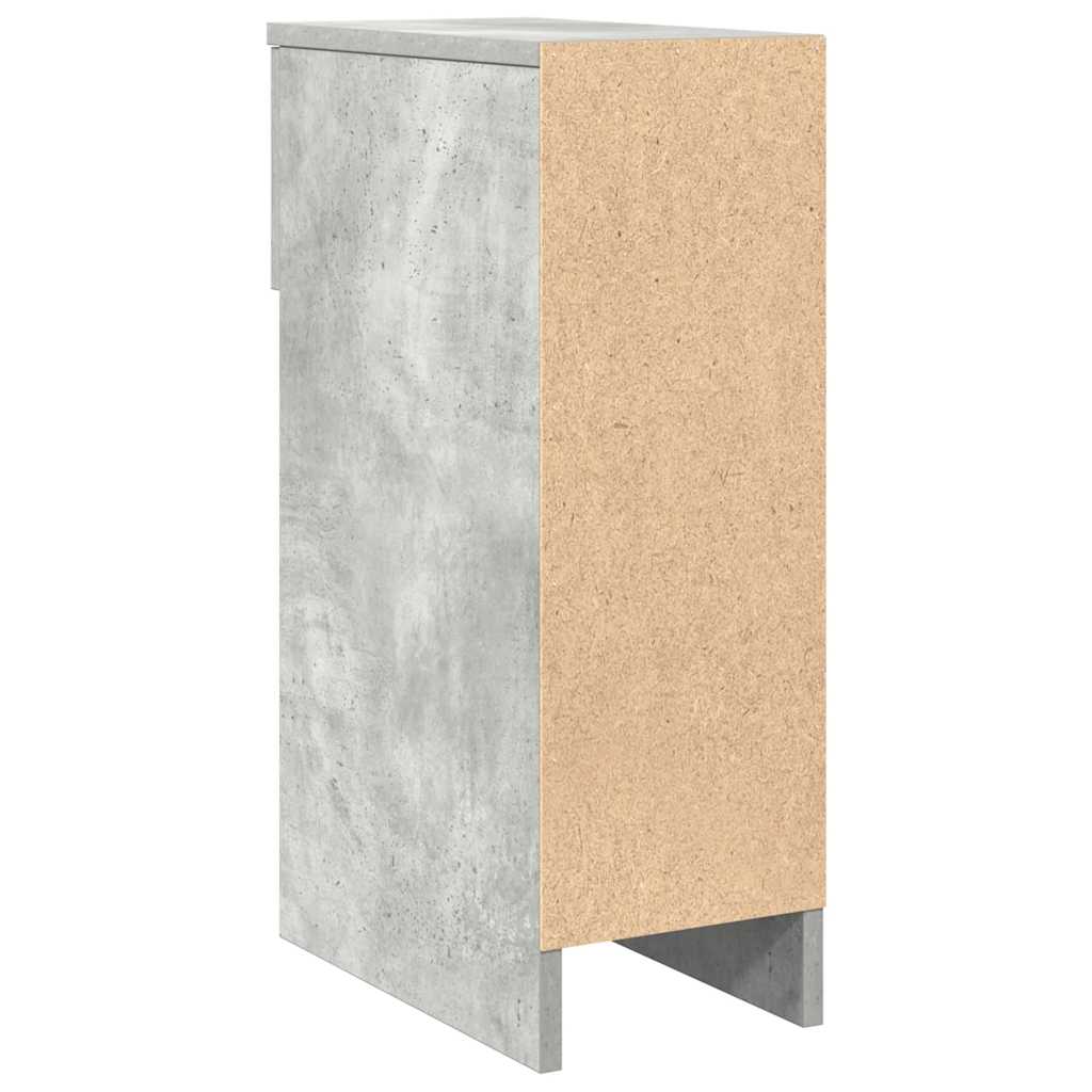 Bedside Cabinet with Drawer Concrete Grey 20x36x60 cm