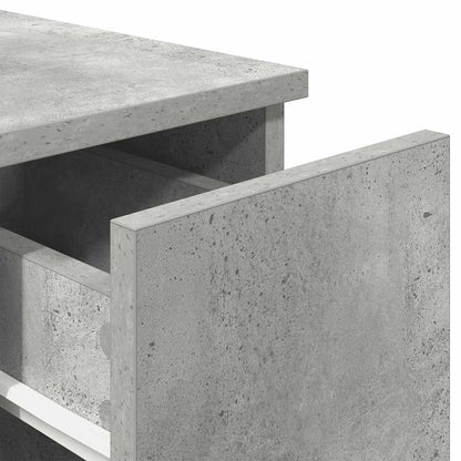 Bedside Cabinet with Drawer Concrete Grey 20x36x60 cm