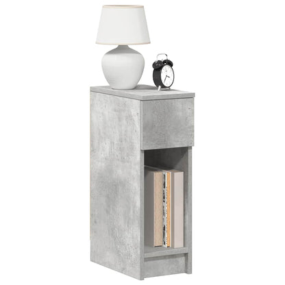 Bedside Cabinet with Drawer Concrete Grey 20x36x60 cm