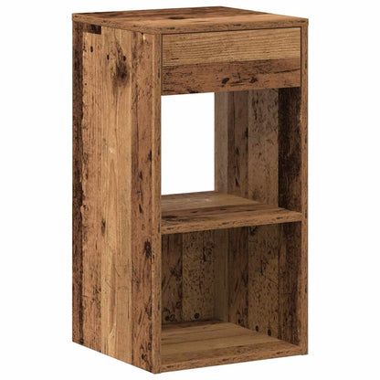 Bedside Cabinet with Drawer Old Wood 35x34x66.5 cm