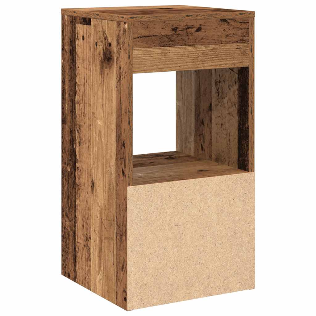 Bedside Cabinet with Drawer Old Wood 35x34x66.5 cm