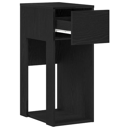 Computer Tower Stand with Drawer Black 30x44x74 cm