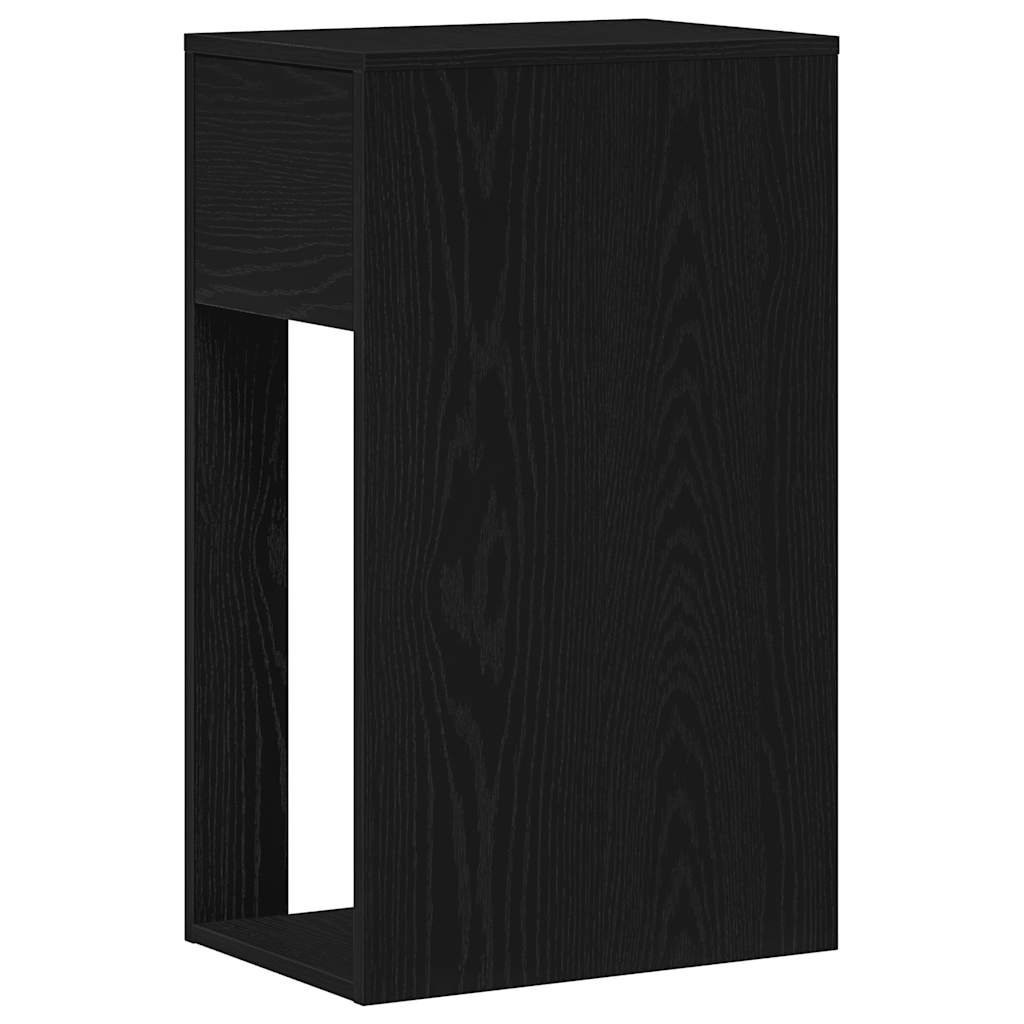 Computer Tower Stand with Drawer Black 30x44x74 cm