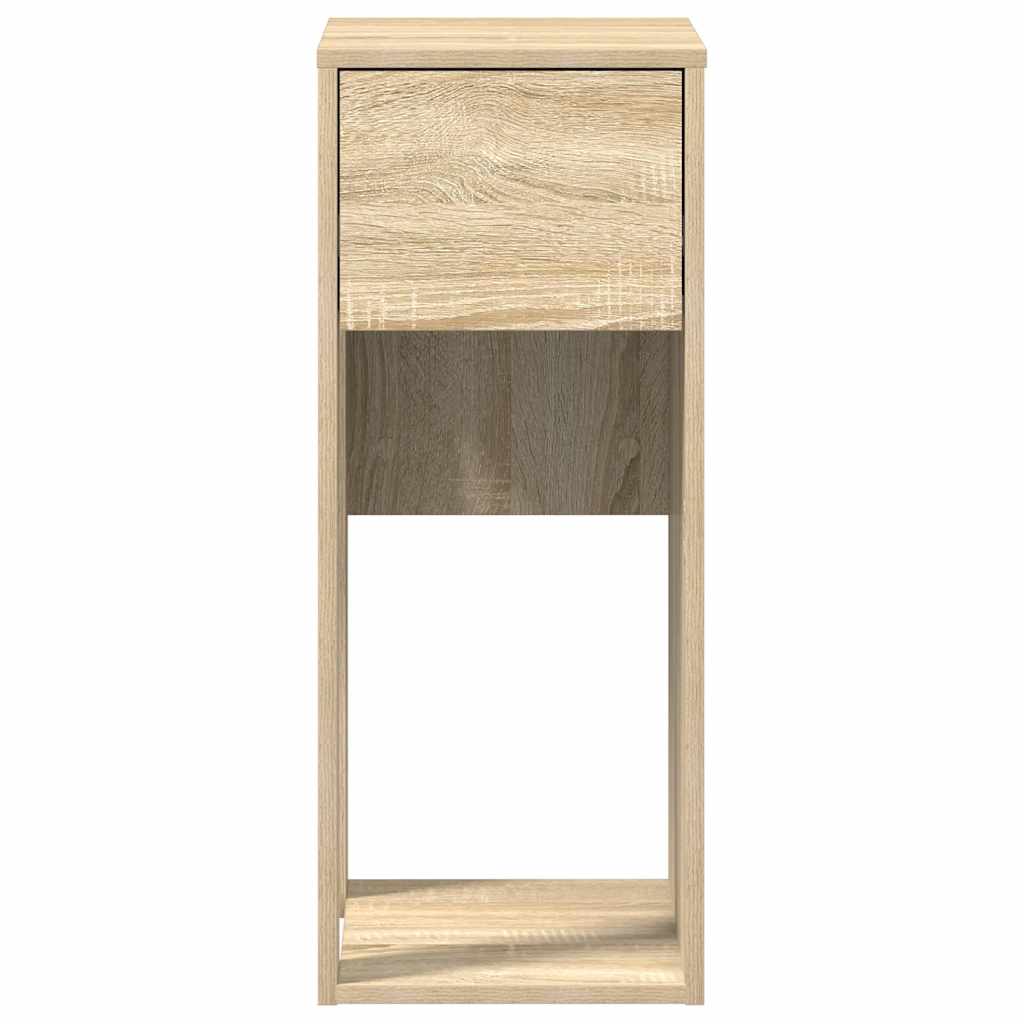 Computer Tower Stand with Drawer Sonoma Oak 30x44x74 cm