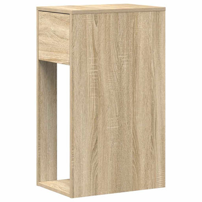 Computer Tower Stand with Drawer Sonoma Oak 30x44x74 cm