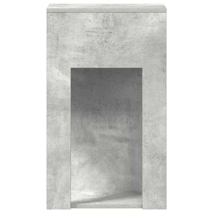 Computer Tower Stand with Drawer Concrete Grey 30x44x74 cm