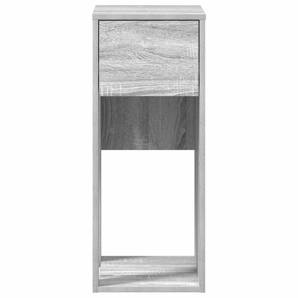 Computer Tower Stand with Drawer Grey Sonoma 30x44x74 cm