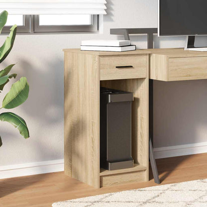 Computer Tower Stand with Drawer Sonoma Oak 35x45x77 cm