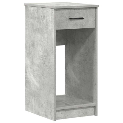 Computer Tower Stand with Drawer Concrete Grey 35x45x77 cm