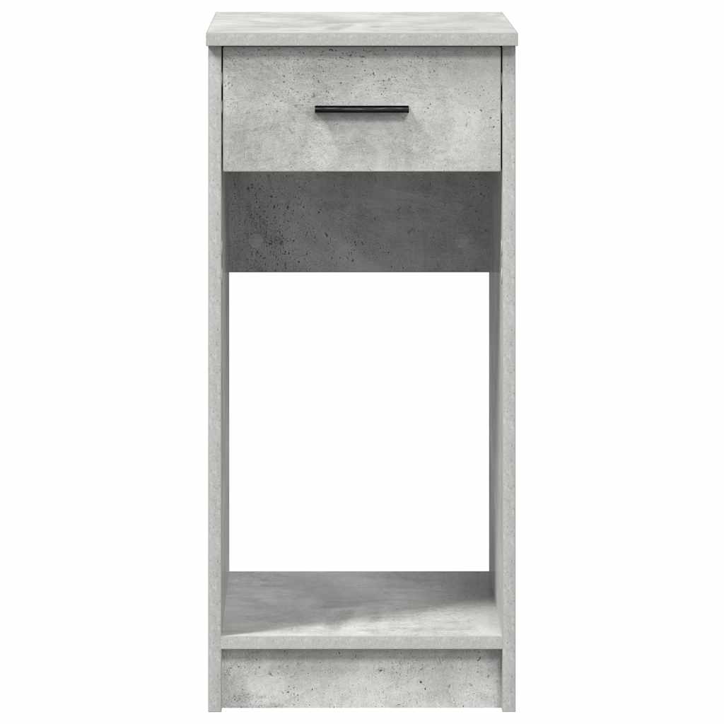 Computer Tower Stand with Drawer Concrete Grey 35x45x77 cm