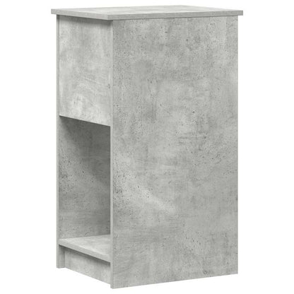 Computer Tower Stand with Drawer Concrete Grey 35x45x77 cm