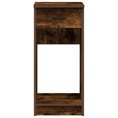 Computer Tower Stand with Drawer Smoked Oak 35x45x77 cm