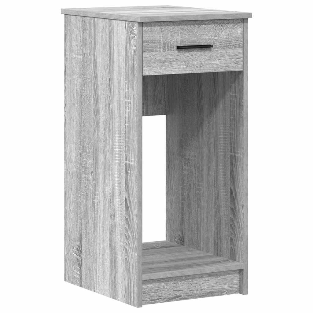 Computer Tower Stand with Drawer Grey Sonoma 35x45x77 cm