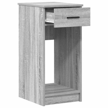 Computer Tower Stand with Drawer Grey Sonoma 35x45x77 cm