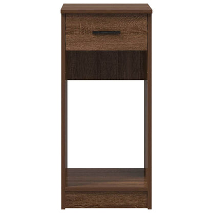 Computer Tower Stand with Drawer Brown Oak 35x45x77 cm