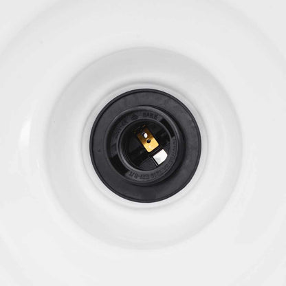 Pendant Lamp Height Adjustable E27 Gloss Black Ø 31 cm Metal